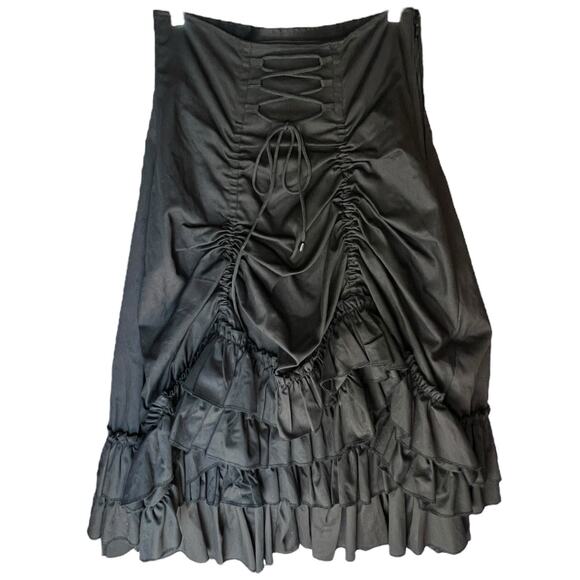 HILLARYS VANITY Gothic Skirt Size L Corset Ruffled Whimsigoth Steampunk Vamp Emo - Picture 1 of 11